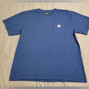 Carhartt Original Fit Navy Blue Pocket Shirt - Size XL